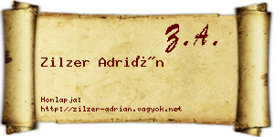 Zilzer Adrián névjegykártya